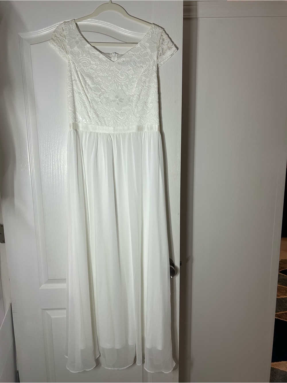 White Floor Length Dress